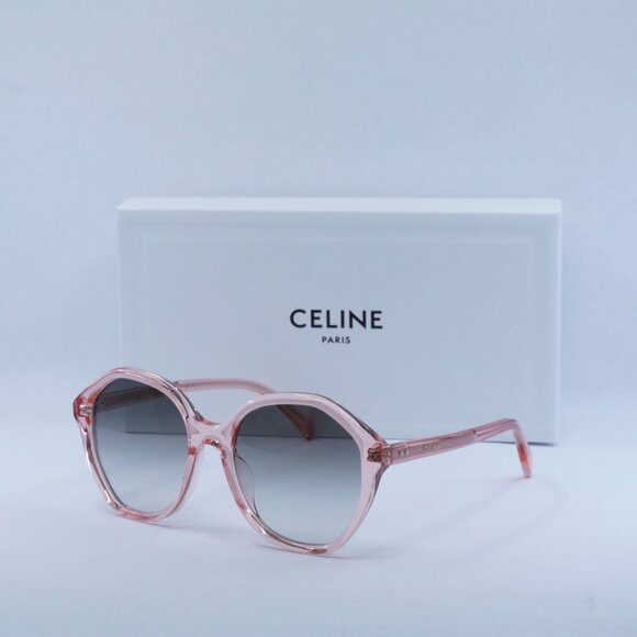 Final Price! Celine CL40201U 72B Sunglasses -Transparent Pink Frame, Grey Lenses - Picture 1 of 9